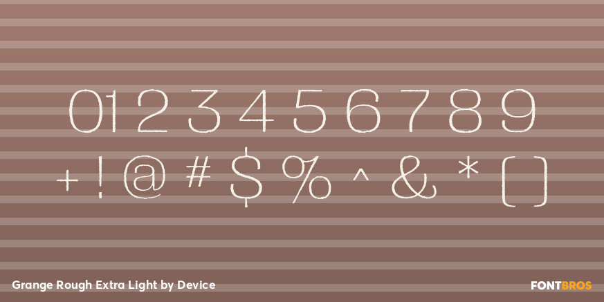 Grange Rough Extra Light Font Poster #1