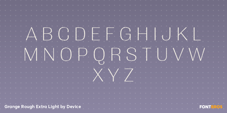 Grange Rough Extra Light Font Poster #1