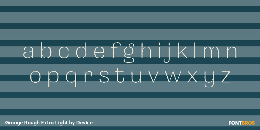 Grange Rough Extra Light Font Poster #1