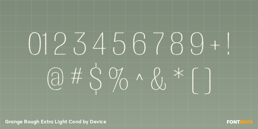 Grange Rough Extra Light Cond Font Poster #1