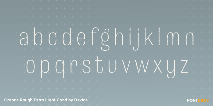 Grange Rough Extra Light Cond Font Poster #3