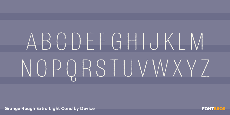 Grange Rough Extra Light Cond Font Poster #1