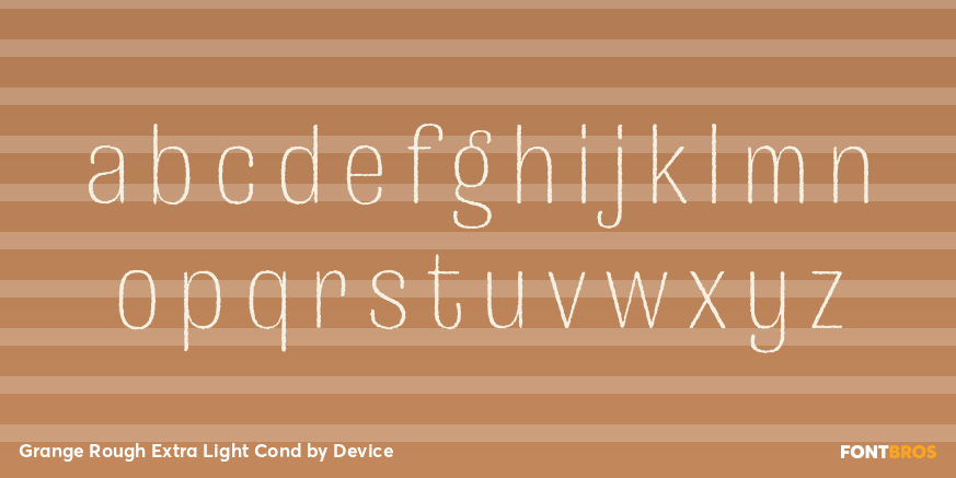 Grange Rough Extra Light Cond Font Poster #1
