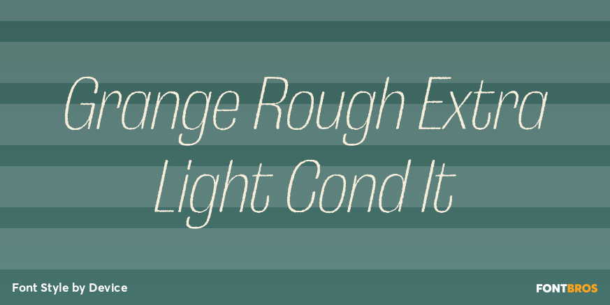 Grange Rough Extra Light Cond It Poster