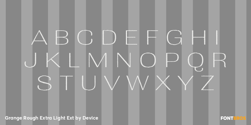 Grange Rough Extra Light Ext Font Poster #2