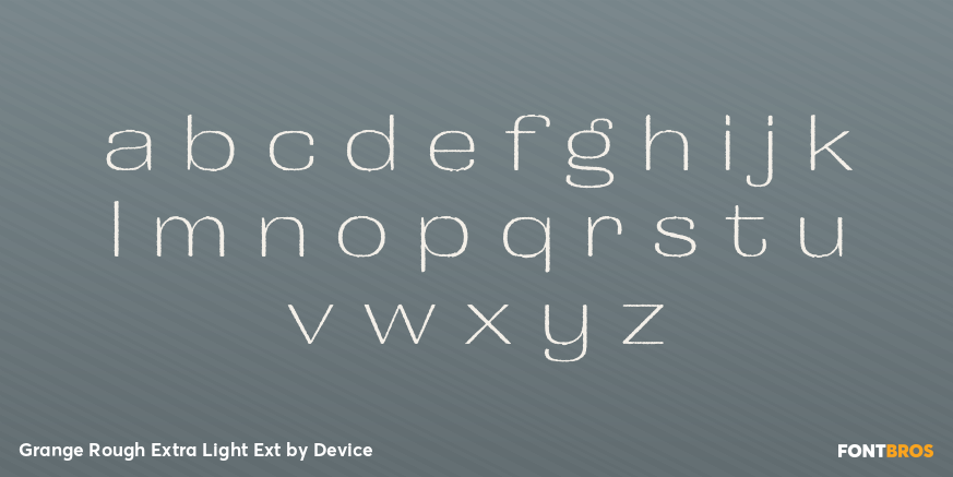 Grange Rough Extra Light Ext Font Poster #3