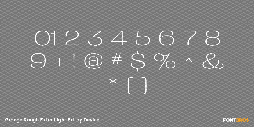 Grange Rough Extra Light Ext Font Poster #4