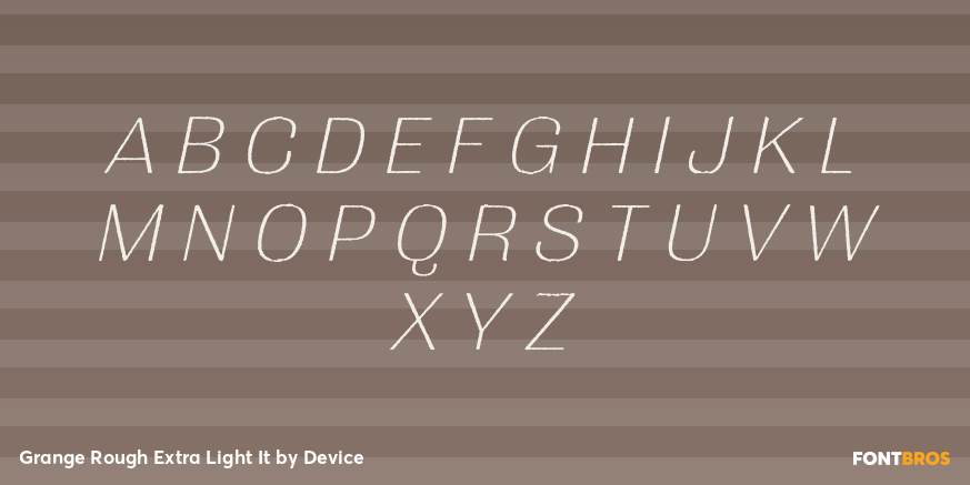 Grange Rough Extra Light It Font Poster #2
