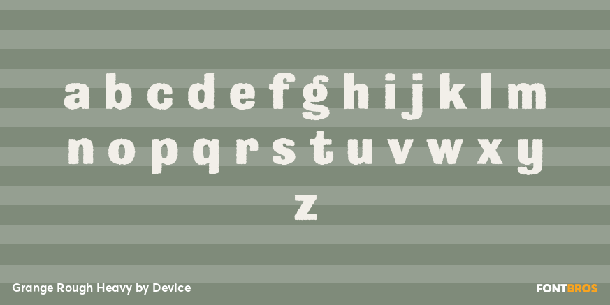 Grange Rough Heavy Font Poster #3