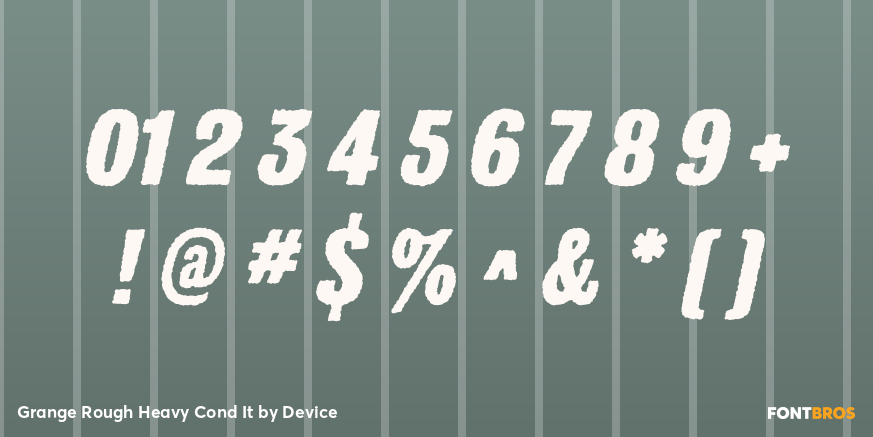Grange Rough Heavy Cond It Font Poster #4