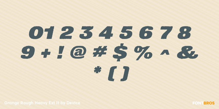 Grange Rough Heavy Ext It Font Poster #1