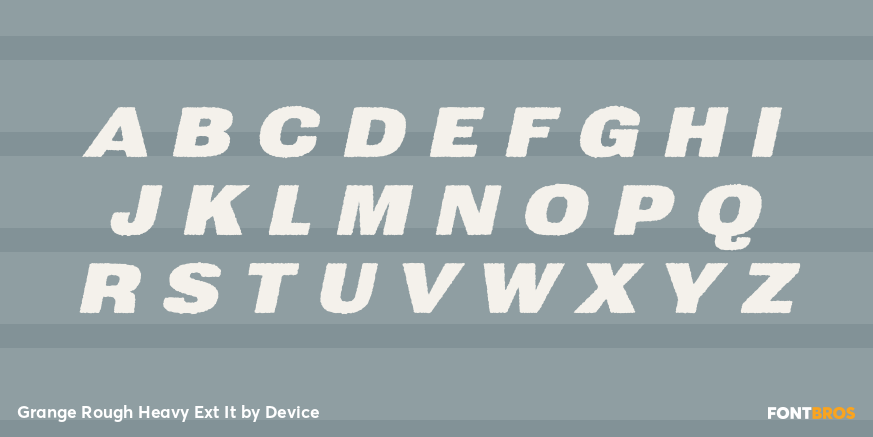 Grange Rough Heavy Ext It Font Poster #2