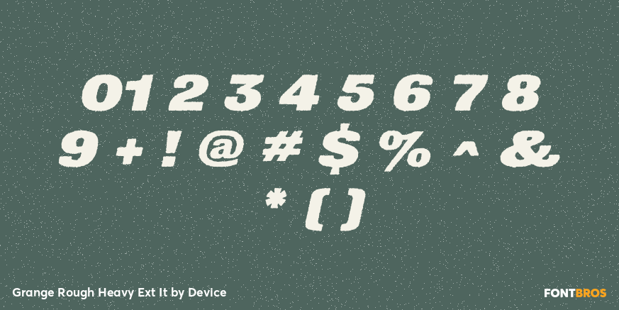 Grange Rough Heavy Ext It Font Poster #4