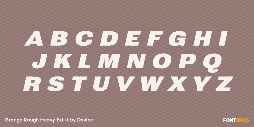 Grange Rough Heavy Ext It Font Poster #1