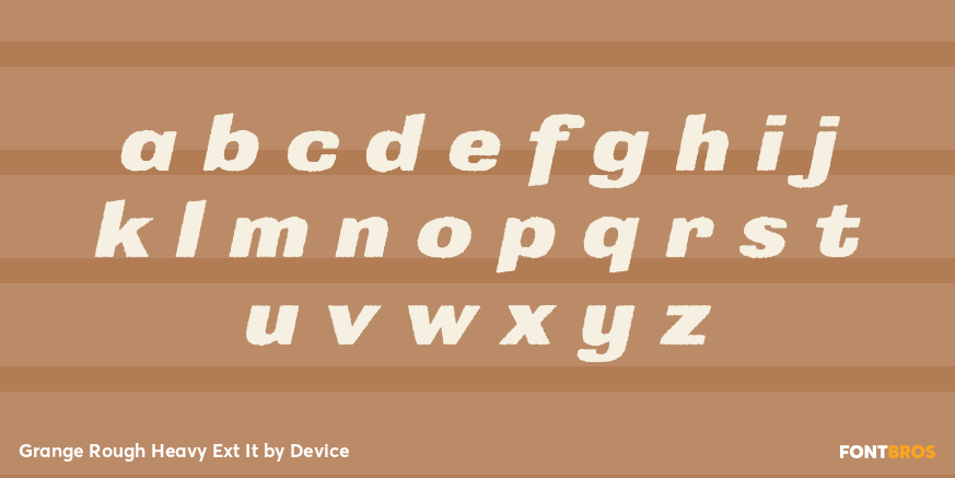 Grange Rough Heavy Ext It Font Poster #1