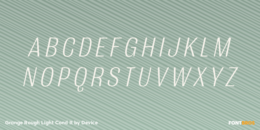 Grange Rough Light Cond It Font Poster #1