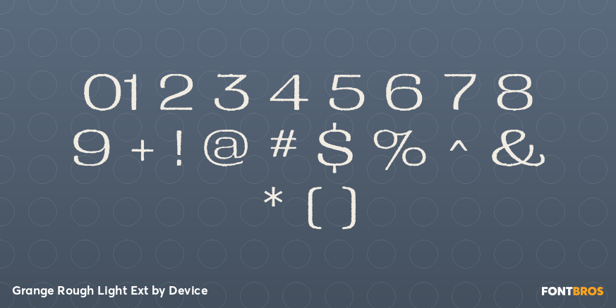 Grange Rough Light Ext Font Poster #1