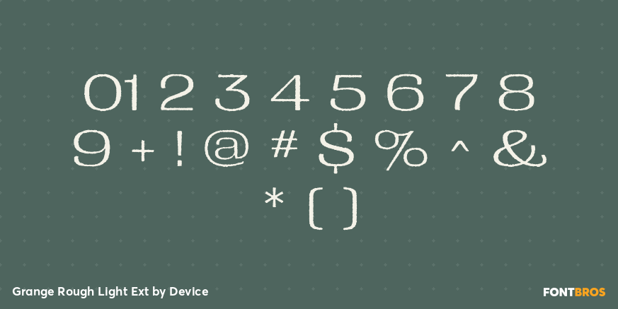 Grange Rough Light Ext Font Poster #4