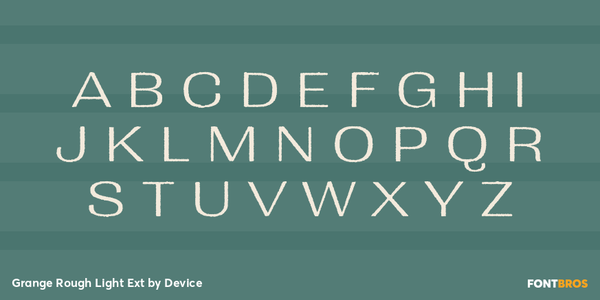 Grange Rough Light Ext Font Poster #1