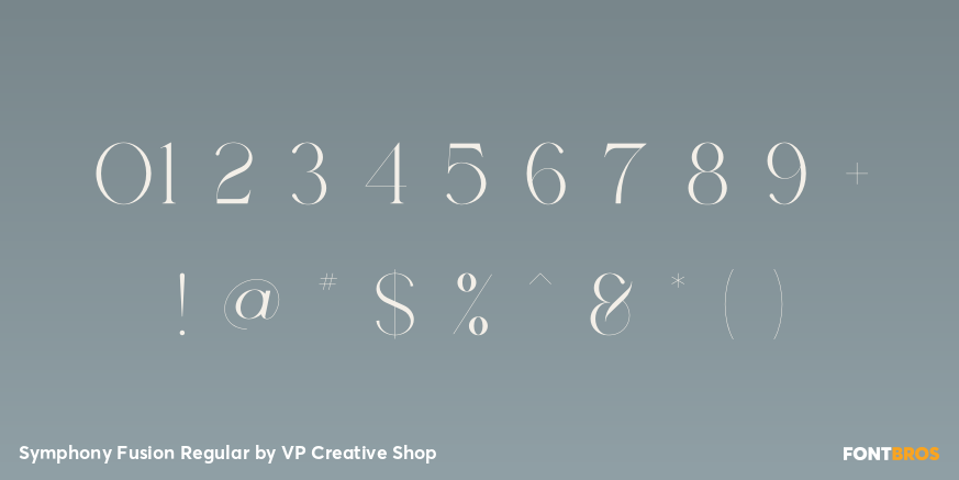 Symphony Fusion Regular Font Poster #1