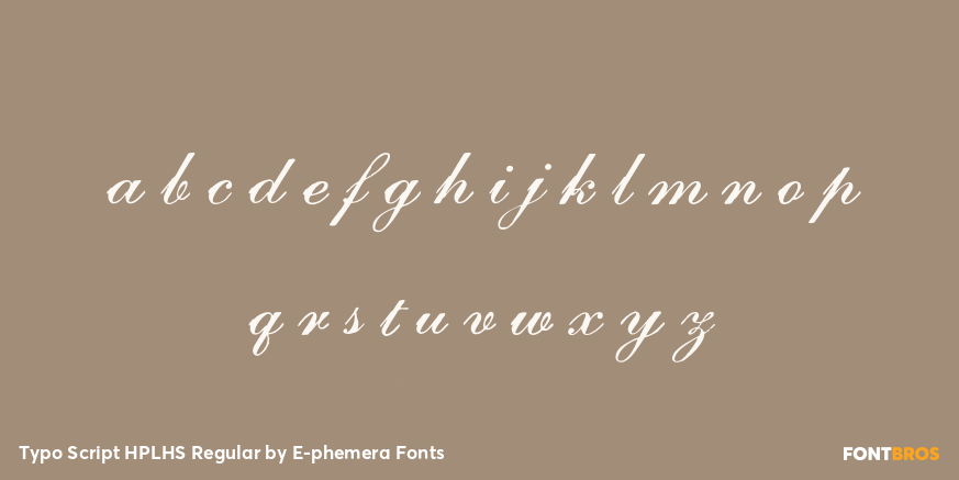 Typo Script HPLHS Regular Font Poster #3