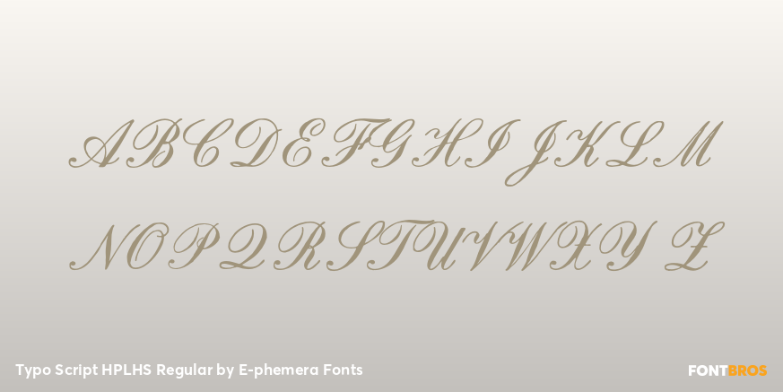 Typo Script HPLHS Regular Font Poster #1