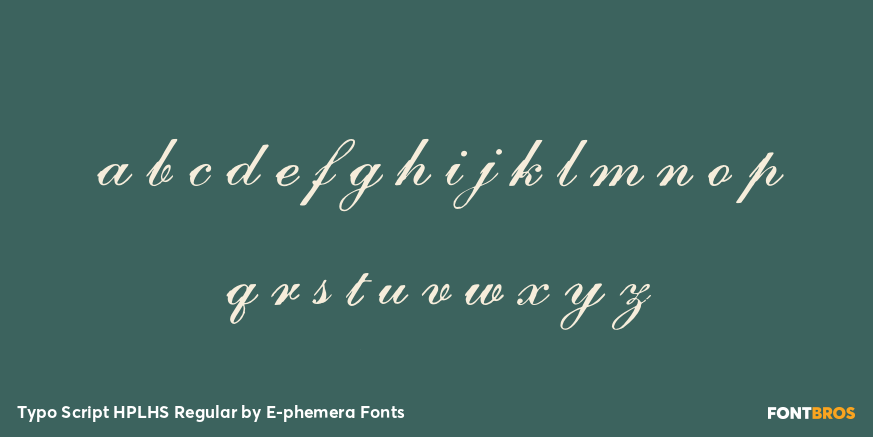 Typo Script HPLHS Regular Font Poster #1