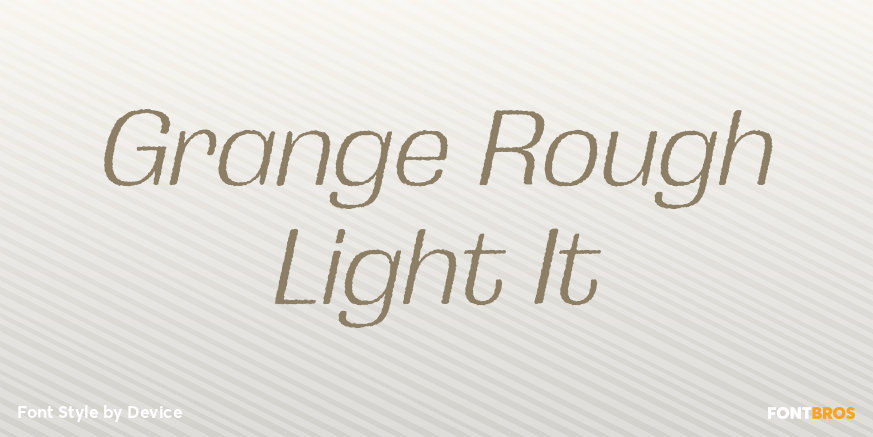 Grange Rough Light It Poster