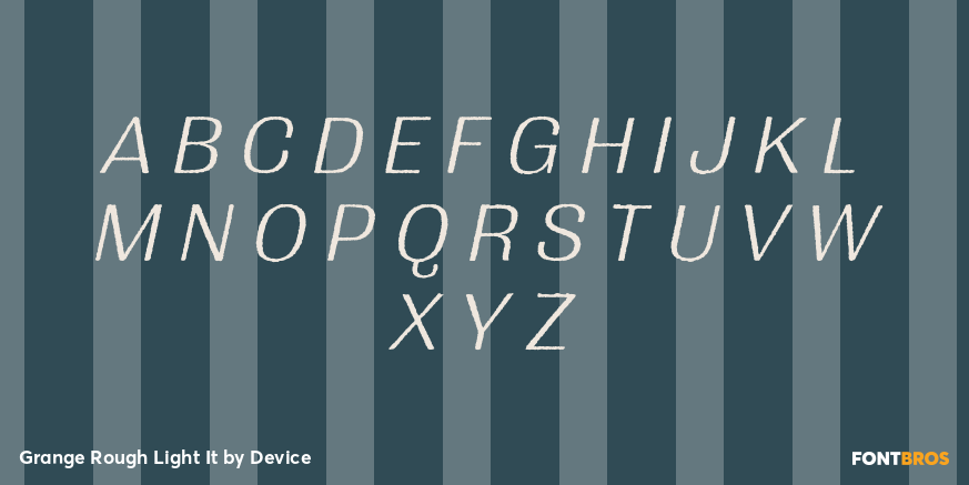 Grange Rough Light It Font Poster #2