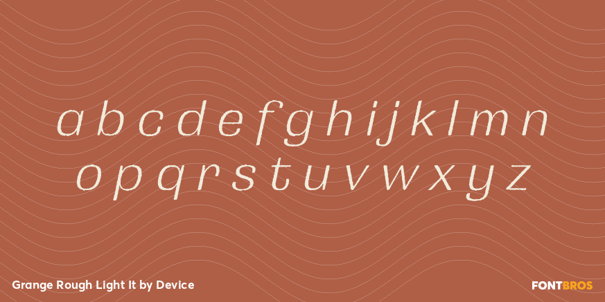 Grange Rough Light It Font Poster #3