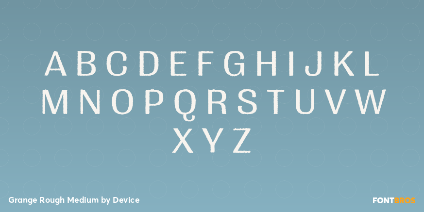 Grange Rough Medium Font Poster #2