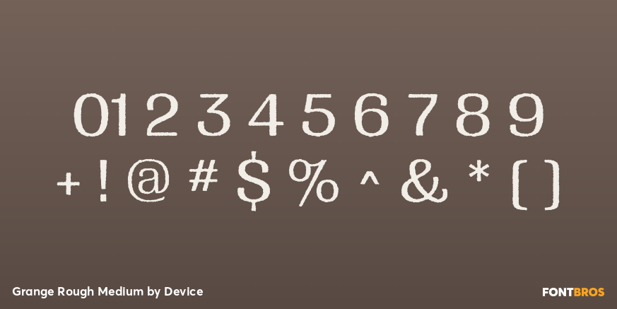 Grange Rough Medium Font Poster #4