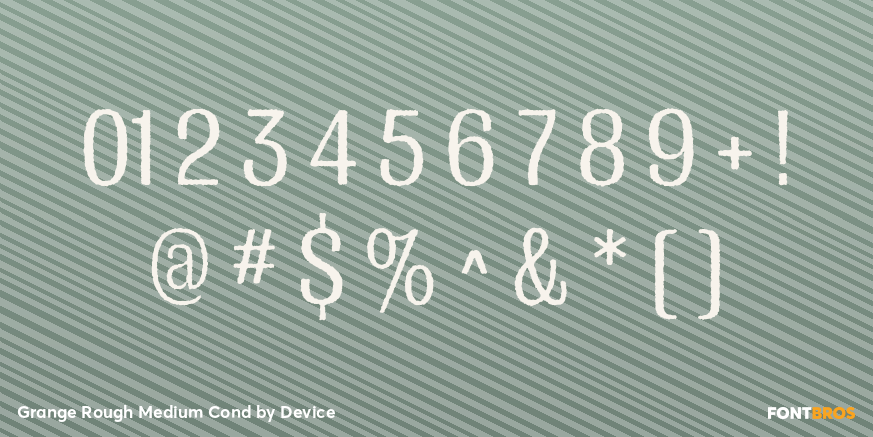 Grange Rough Medium Cond Font Poster #1