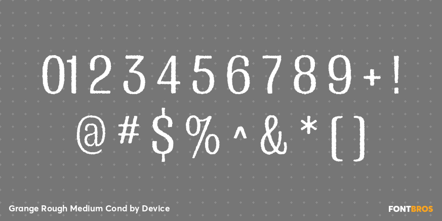 Grange Rough Medium Cond Font Poster #4