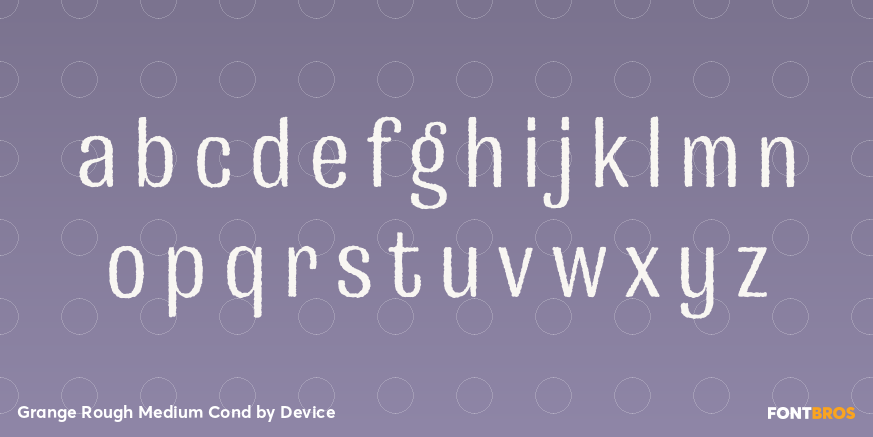 Grange Rough Medium Cond Font Poster #1