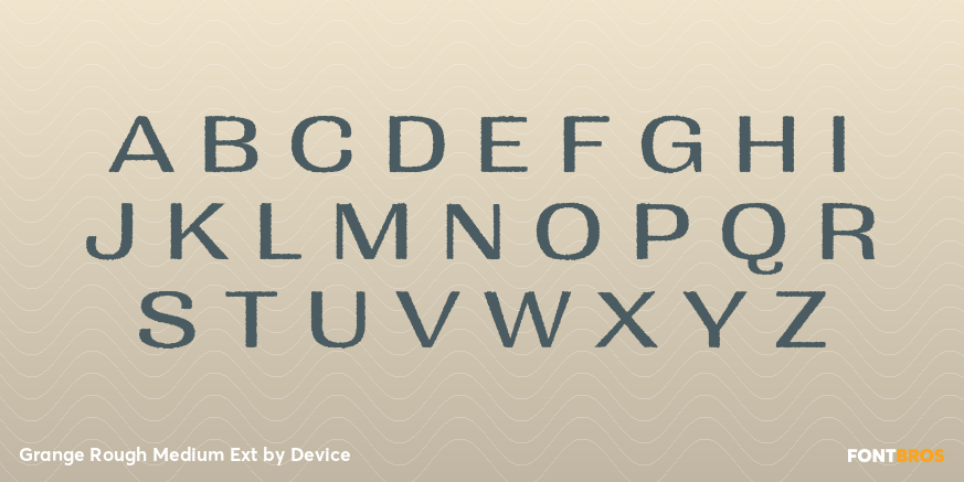 Grange Rough Medium Ext Font Poster #2