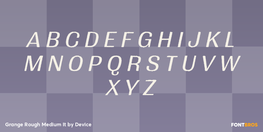 Grange Rough Medium It Font Poster #2