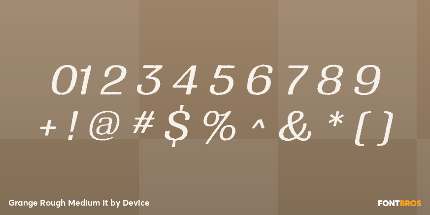 Grange Rough Medium It Font Poster #4