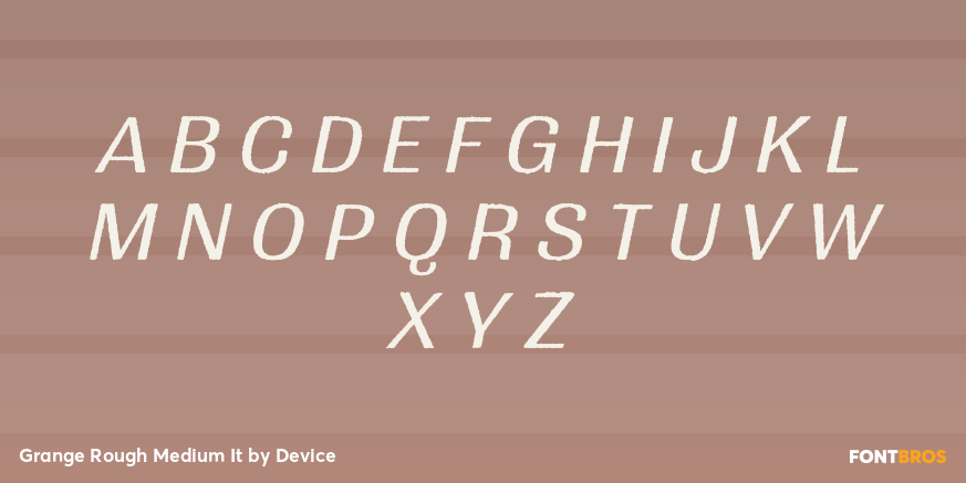 Grange Rough Medium It Font Poster #1