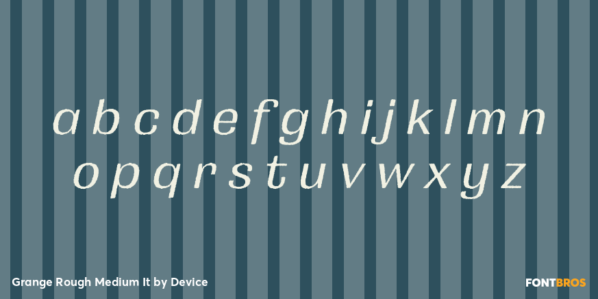 Grange Rough Medium It Font Poster #1