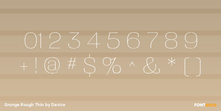 Grange Rough Thin Font Poster #1