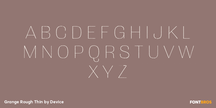 Grange Rough Thin Font Poster #2