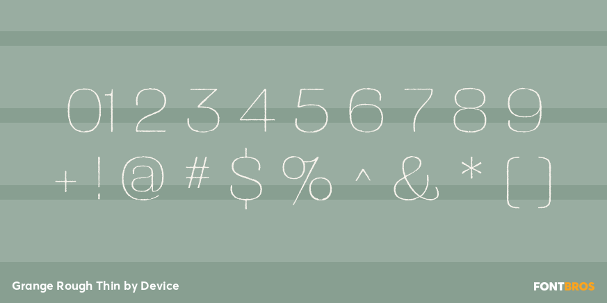 Grange Rough Thin Font Poster #4