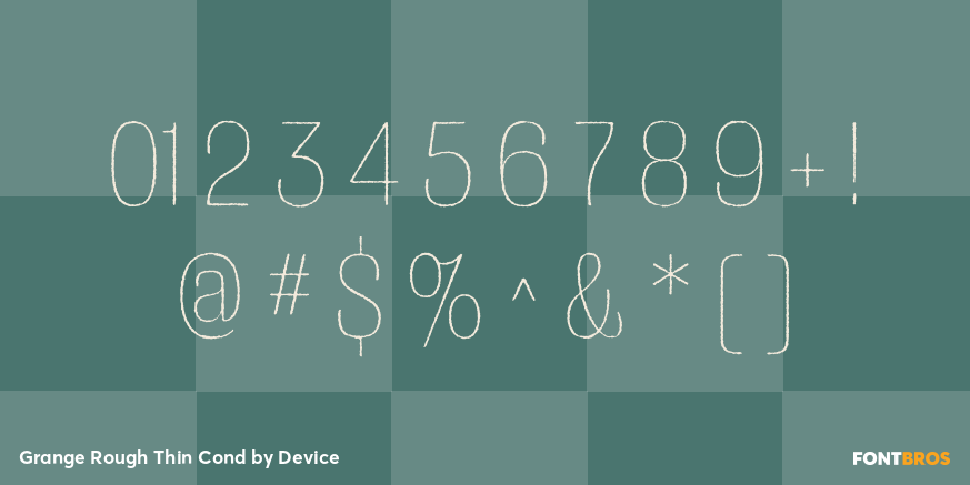 Grange Rough Thin Cond Font Poster #1