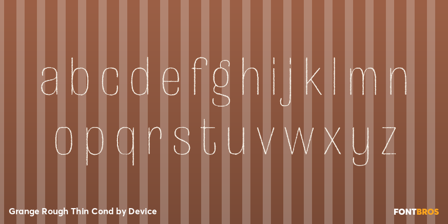 Grange Rough Thin Cond Font Poster #3