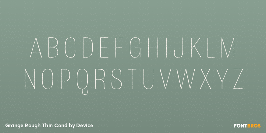 Grange Rough Thin Cond Font Poster #1