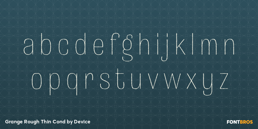 Grange Rough Thin Cond Font Poster #1
