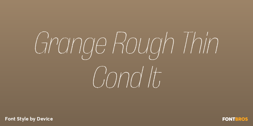 Grange Rough Thin Cond It Poster