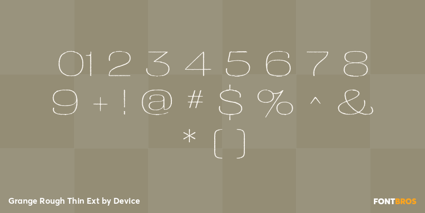 Grange Rough Thin Ext Font Poster #4