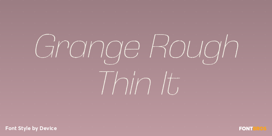 Grange Rough Thin It Poster